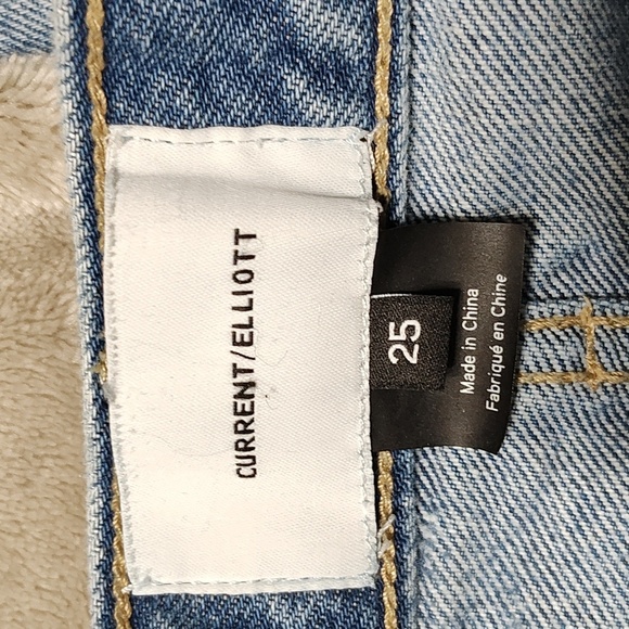 Current/Elliott light wash distress jeans "YOUR MINE" size 25 - Picture 6 of 9